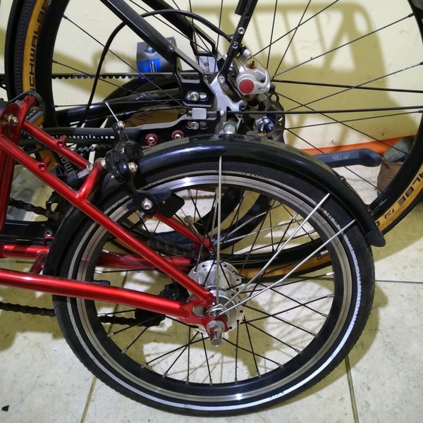 Roda clearance fender brompton