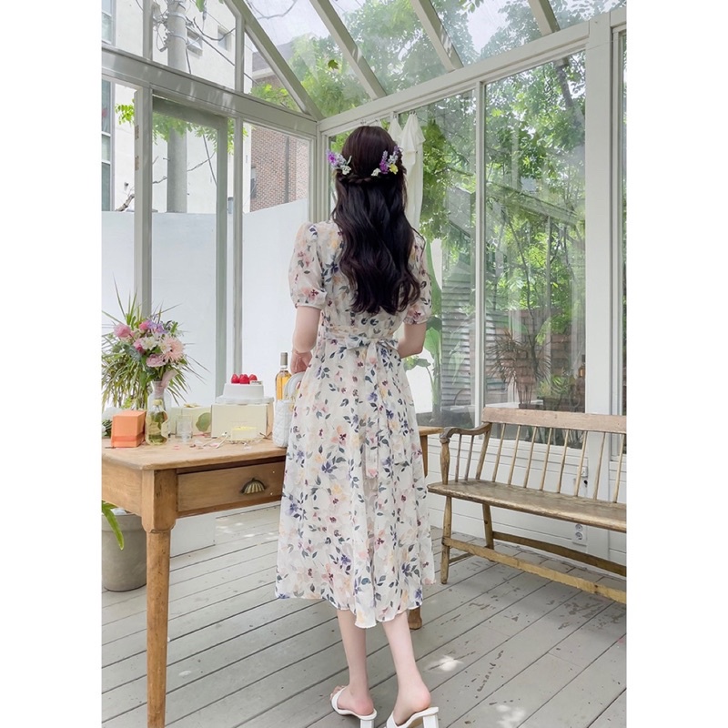 Dress floral cheap korea