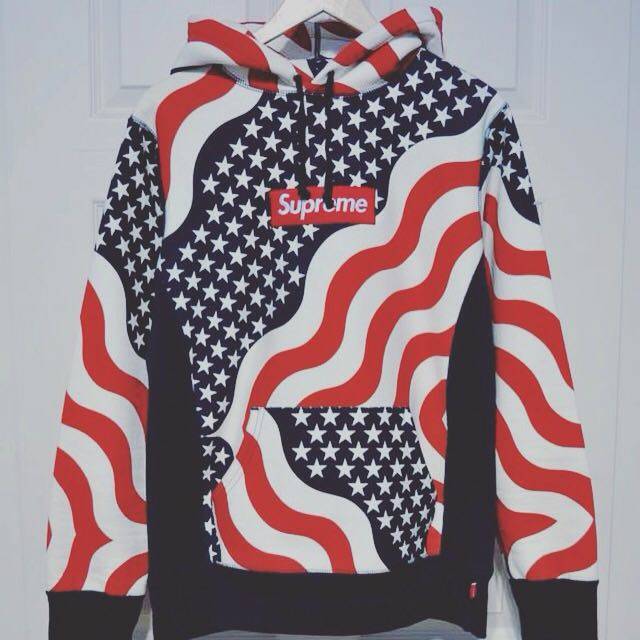 Supreme cheap flag hoodie