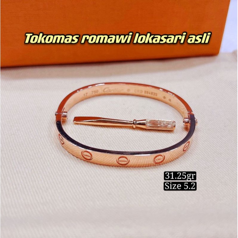 gelang Cartier fashion kadar 750 17k 30.84gr