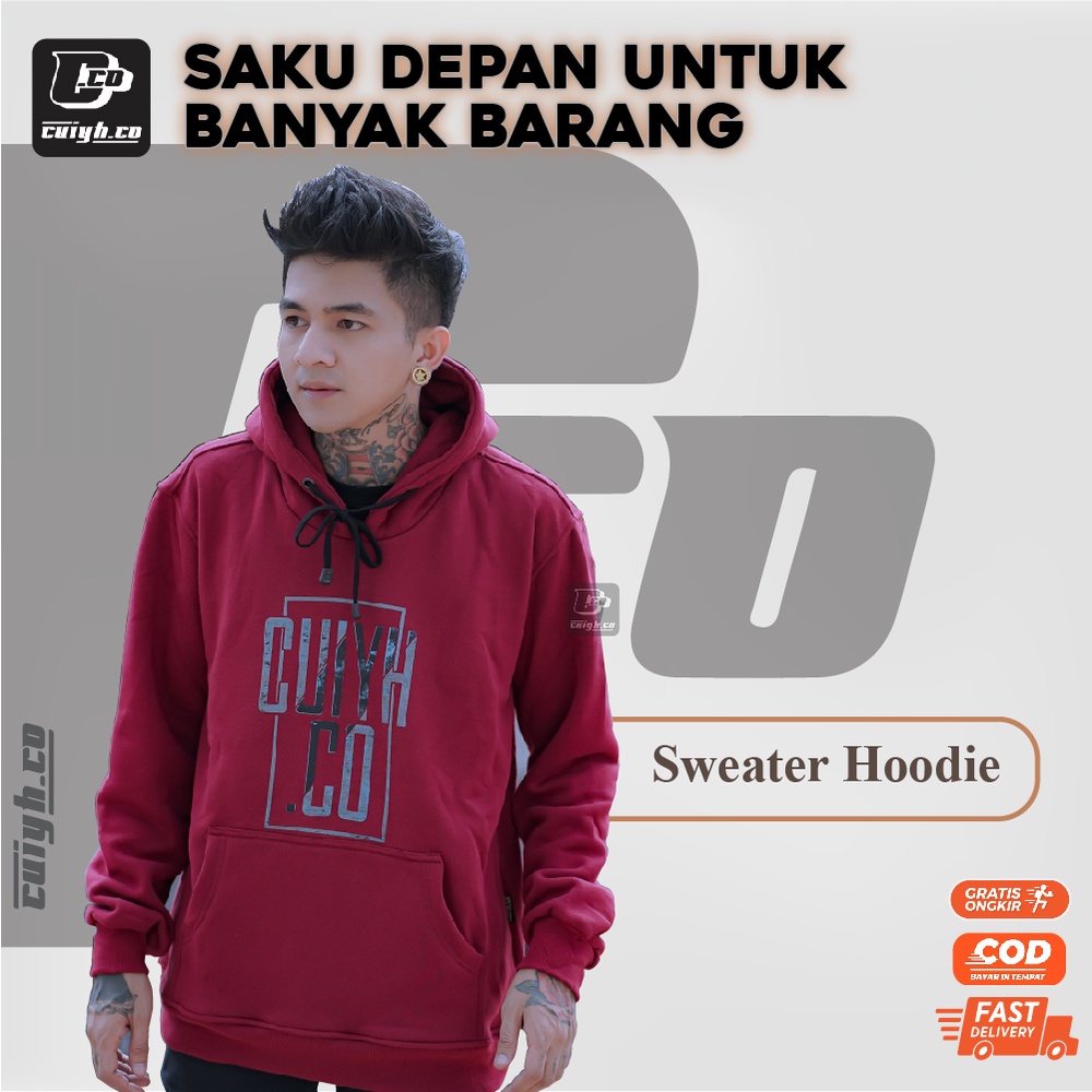 Sweater hoodie di online shopee