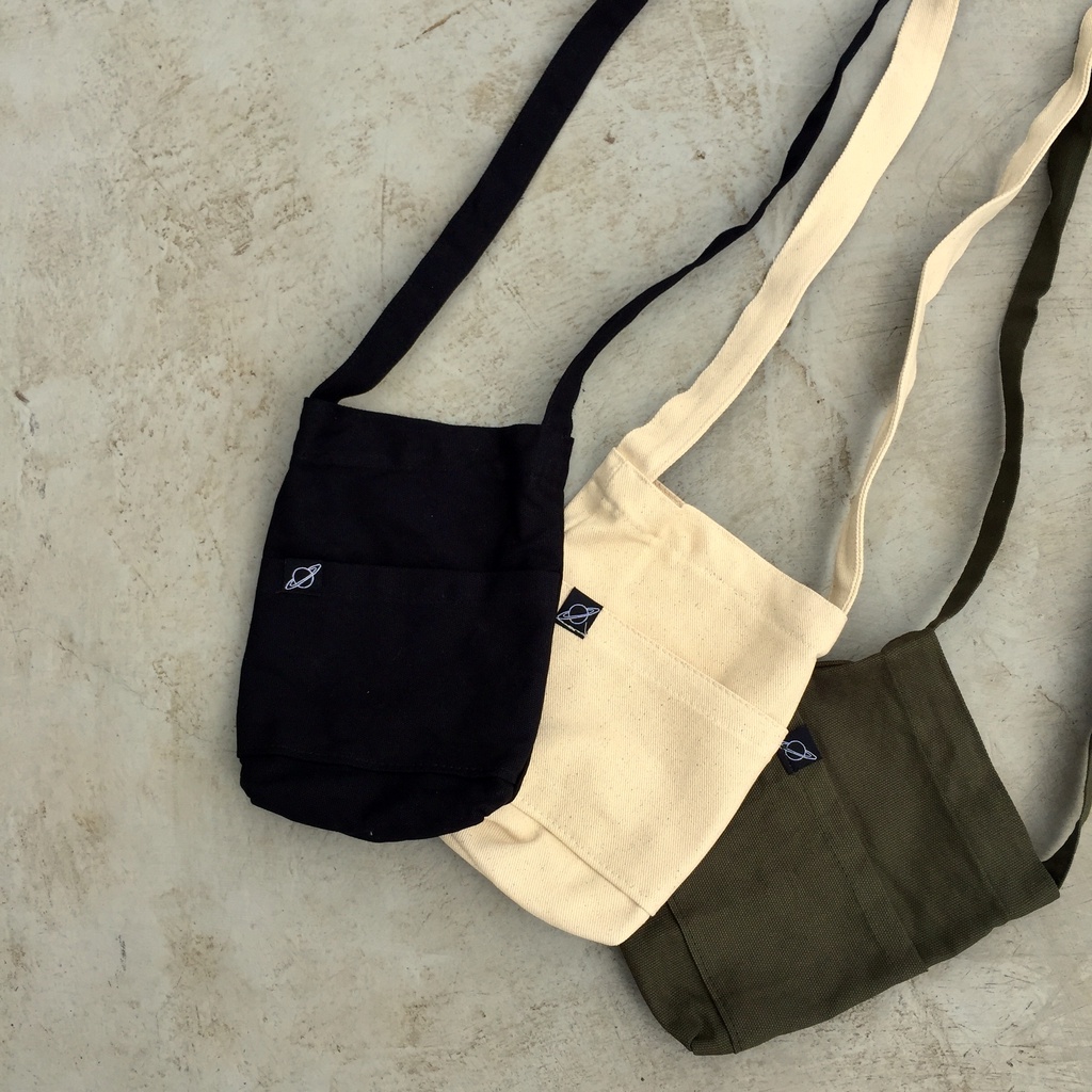 Mini canvas 2025 sling bag