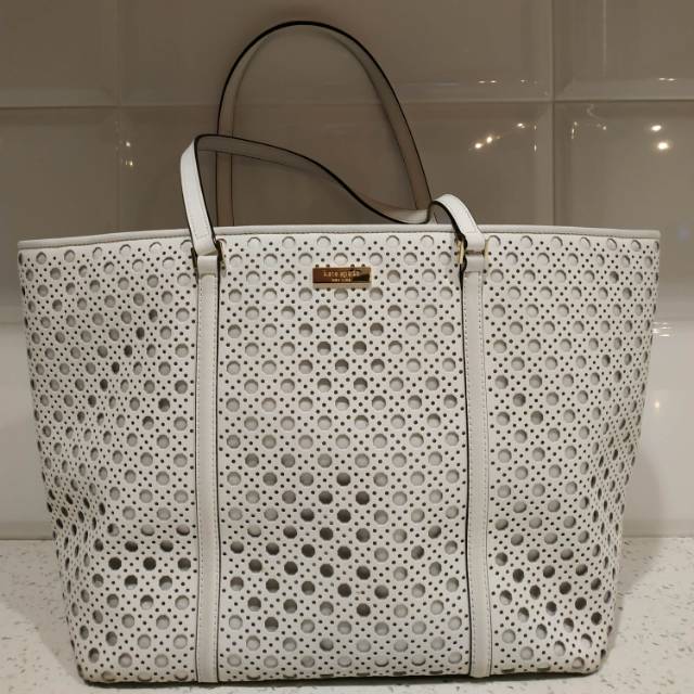 Kate spade discount white tote bag