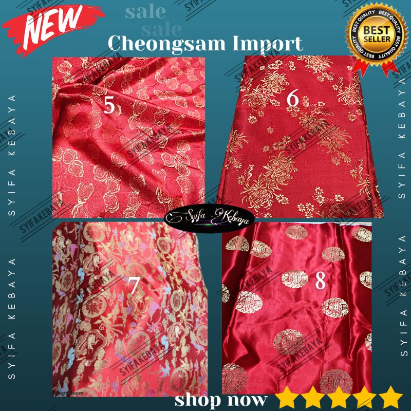 Jual sales kain cheongsam