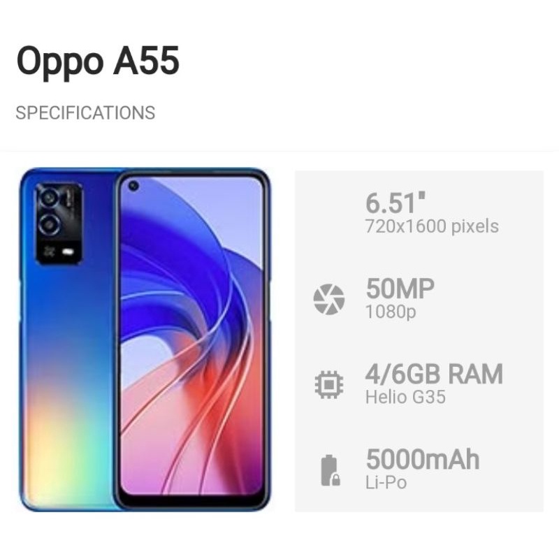 oppo a55 ram 8