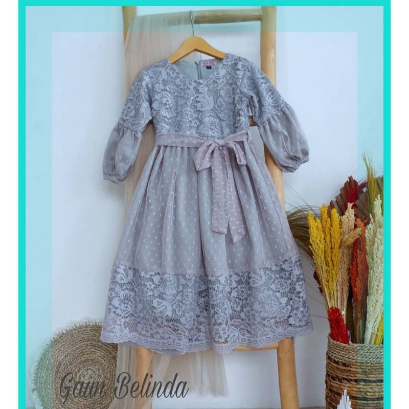 Model dress brokat clearance anak2