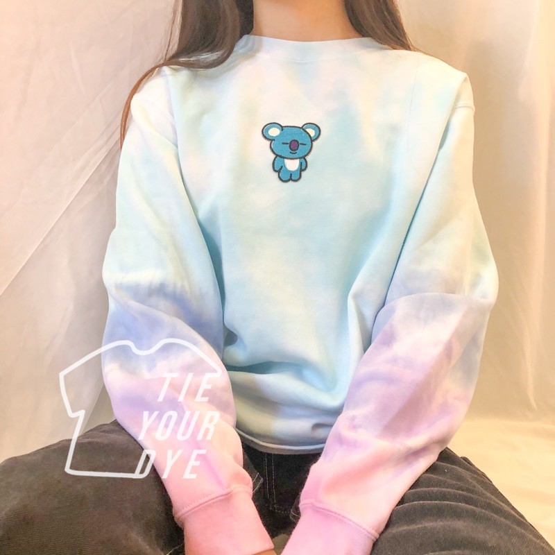 Hoodie tie dye bt21 hot sale