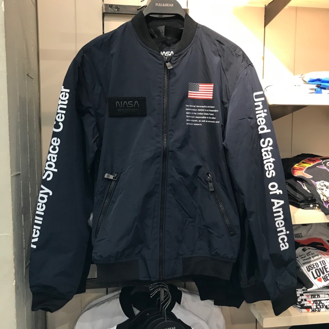 Pull and shop bear nasa jacket