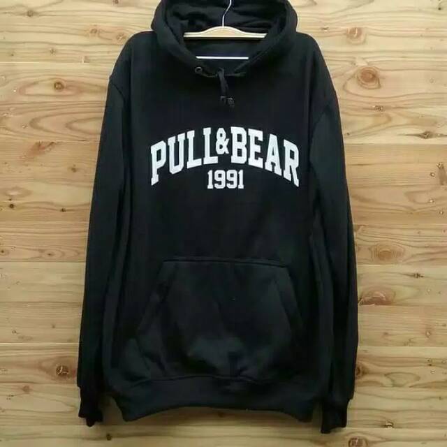 Jual SWEATER HOODIE PULL BEAR 1991 HITAM PUTIH MARUN NAVY ABU