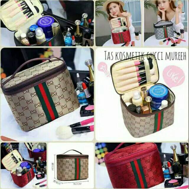 TAS KOSMETIK GUCCI POUCH MAKE UP ADA CERMINNYA TERBARU