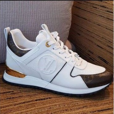Jual Sepatu Louis Vuitton LV Run Away Sneakers White Brown Monogram Putih  Premium