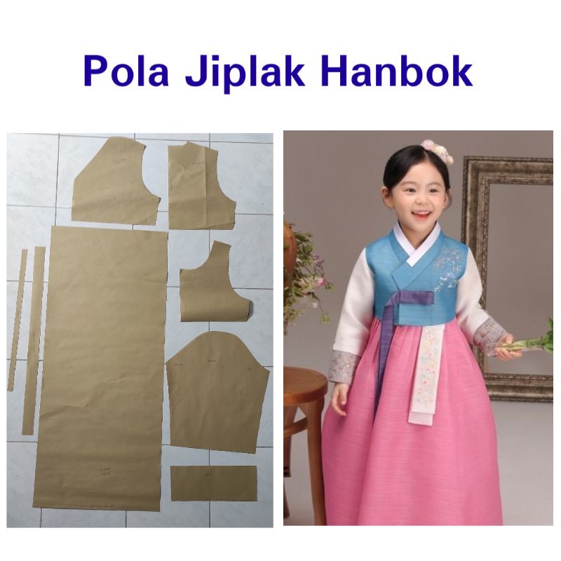 Jual Pola Jiplak Instan Gamis Hanbok Anak dan Dewasa Shopee