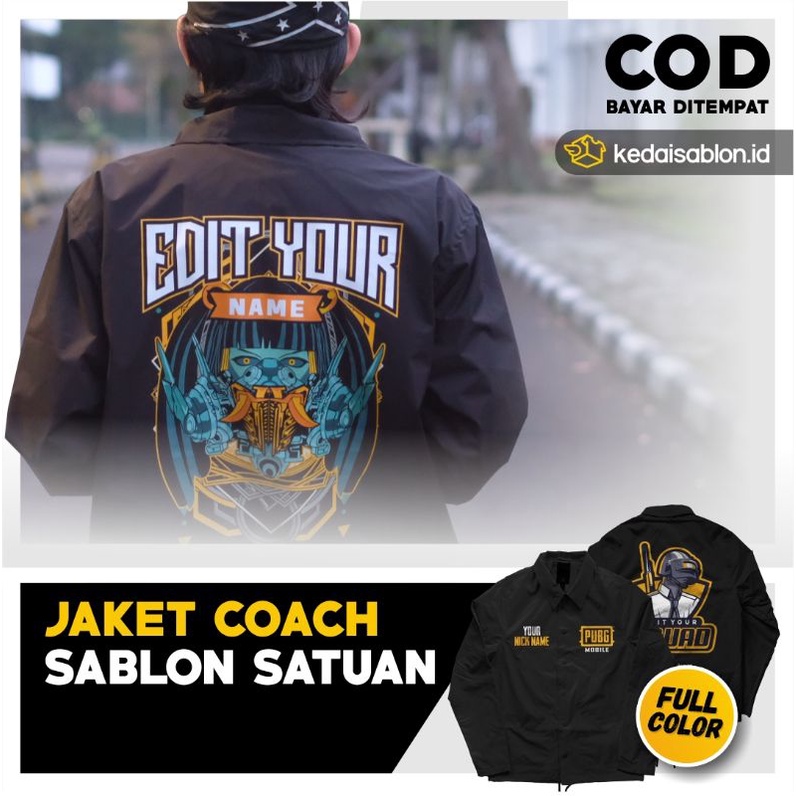 Jaket coach clearance custom