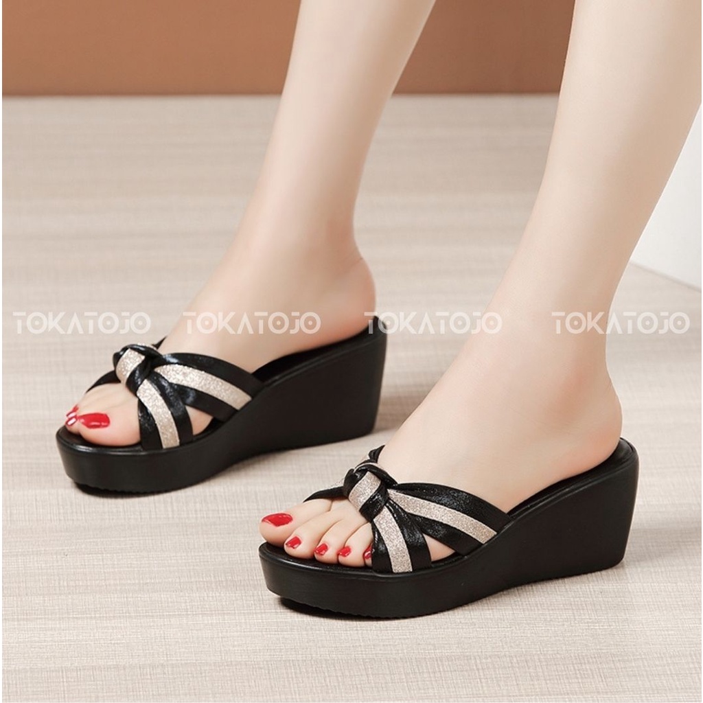 Sandal wedges sale terbaru