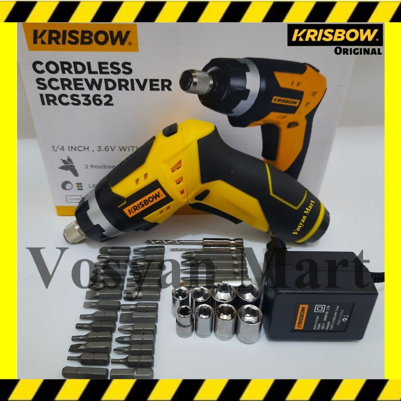 Krisbow cordless deals screwdriver