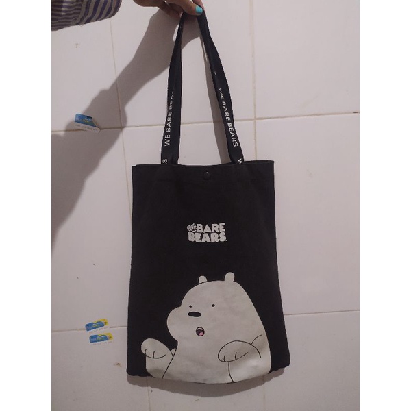 Harga tote bag online miniso we bare bears