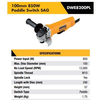 Dewalt dwe8200pl deals