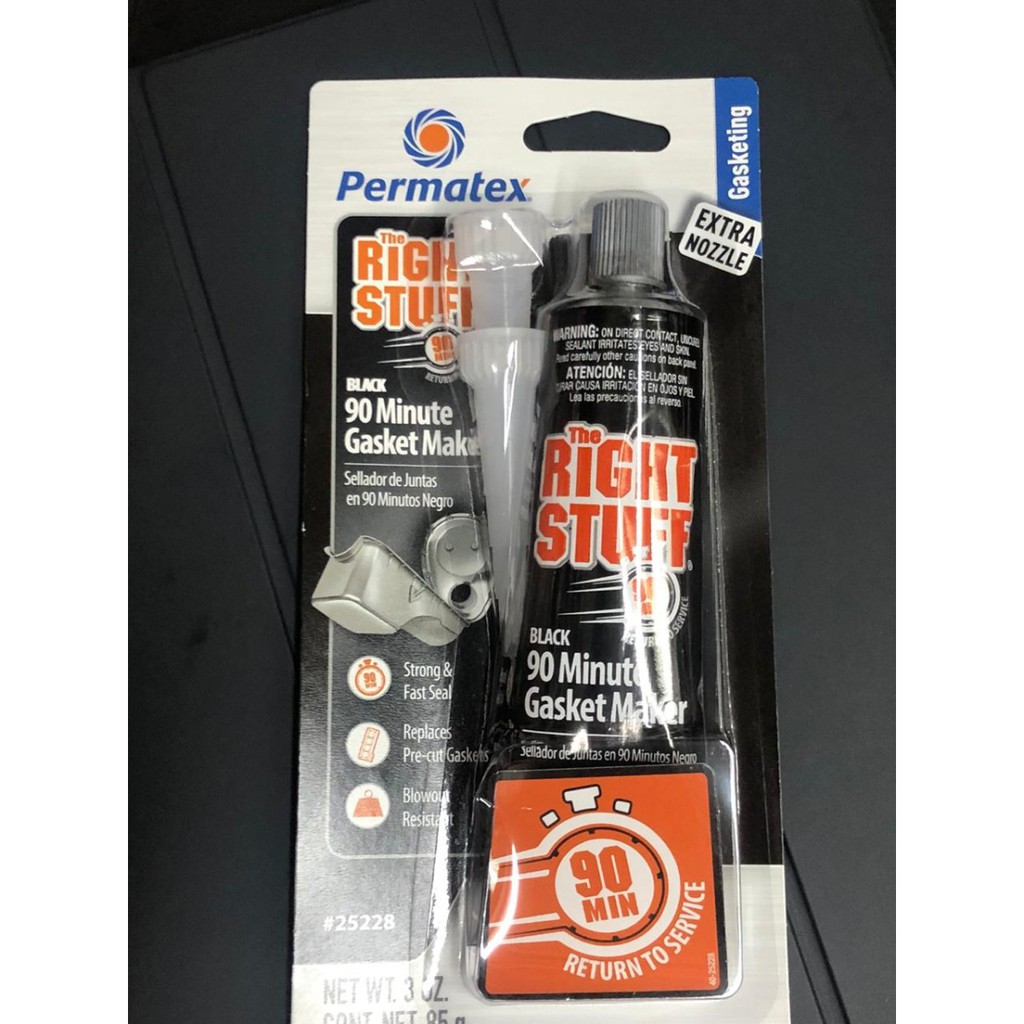 Permatex 25228 The Right Stuff 90 Minute Gasket Maker, Black