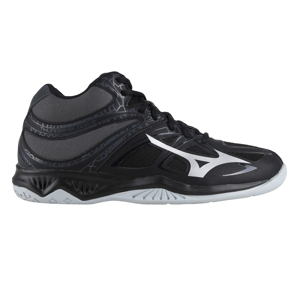 Jual Sepatu Voli Mizuno Thunder Blade 2 MID Black Met Dark shadow