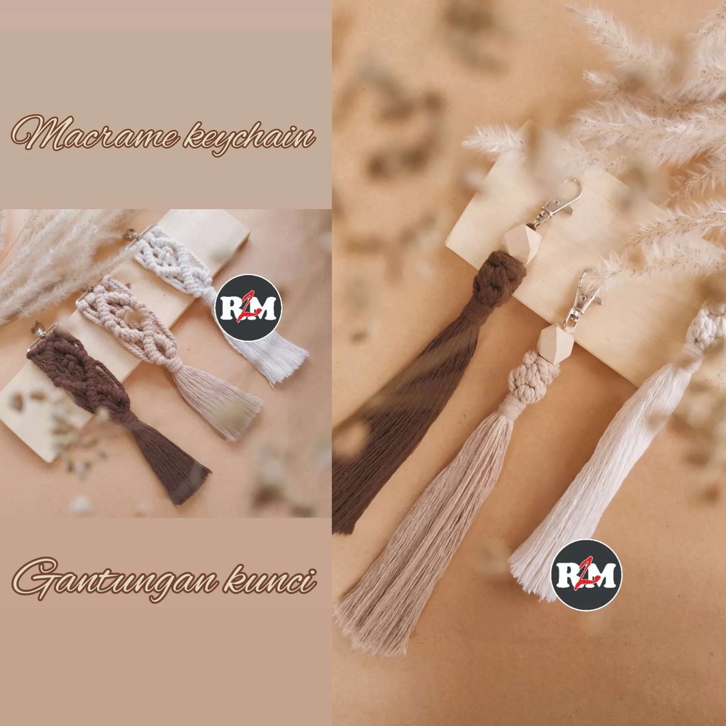 Jual Macrame Keychain, Gantungan Kunci