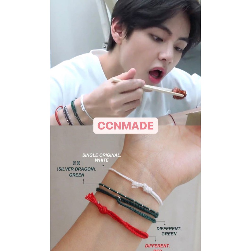 CCNMADE Wish Bracelet Different_Green Worn by BTS V - NAKD SEOUL