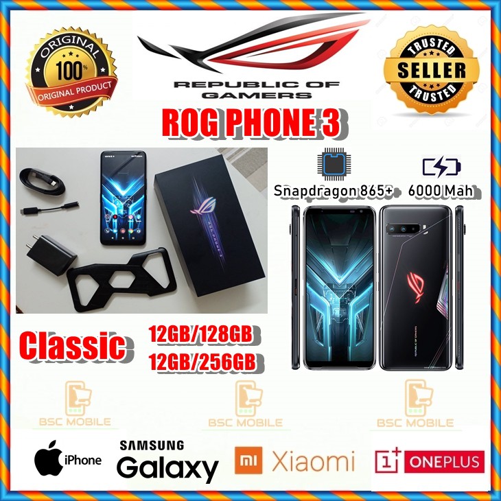 Jual ASUS ROG PHONE 3 5G - Classic - 12GB - 128GB u0026 256GB - Snapdragon 865+  | Shopee Indonesia