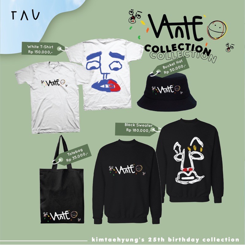 Kim Taehyung Vante Toy Store Retro Tote Bag BTS Fanmerch 