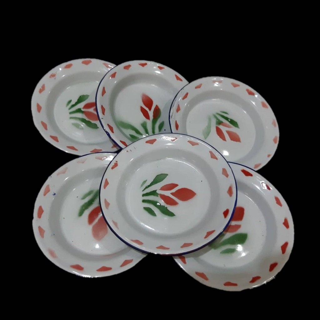 Jual Piring Enamel Kembang / Piring 14 cm Jadul | Shopee Indonesia