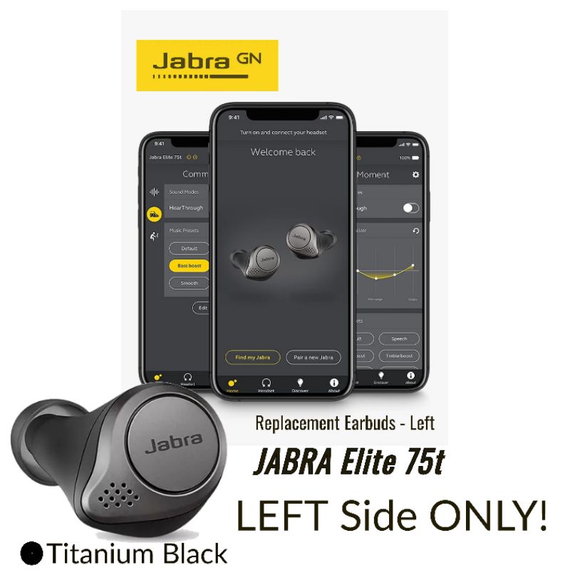 Jabra elite 75t discount left earbud replacement