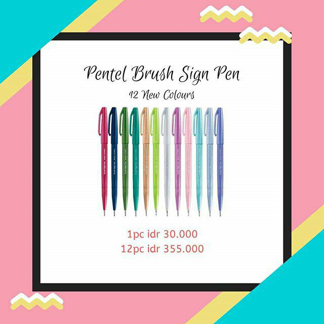 Pentel Fude Touch Brush Sign Pen - New Colors