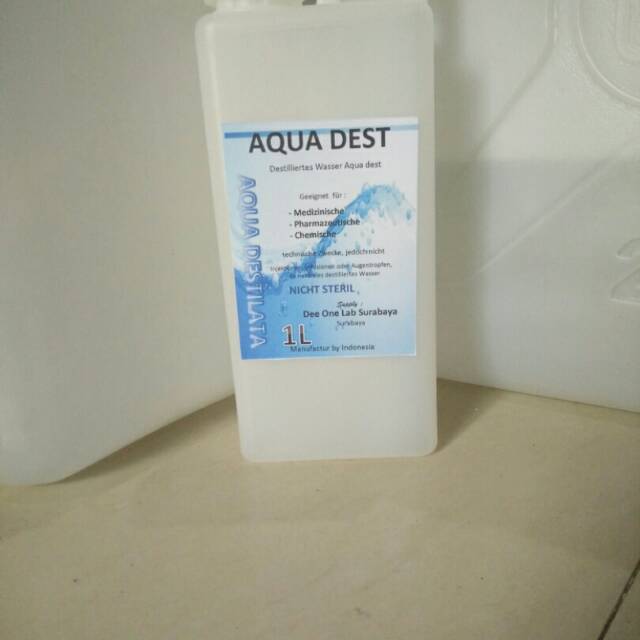 Jual Aquadest / water destilasi / air suling 1 liter