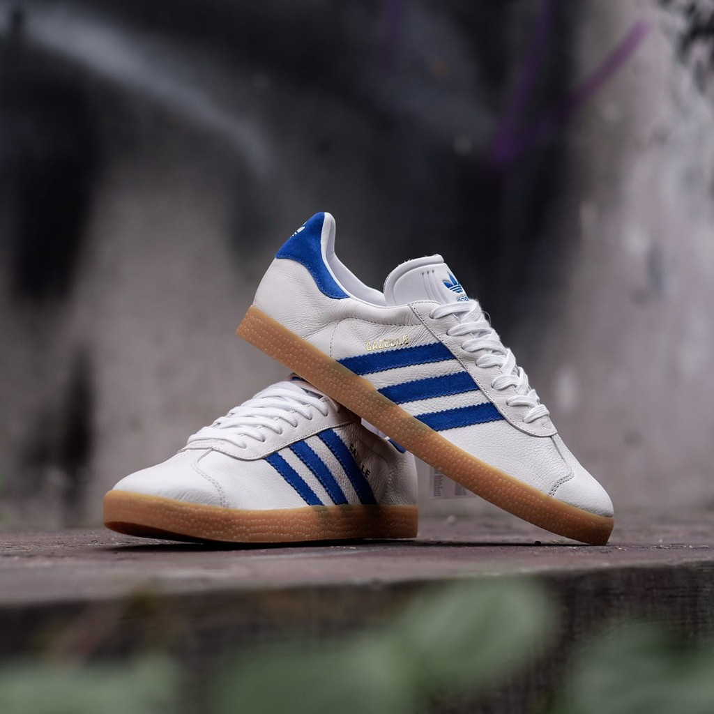 Adidas gazelle shop white blue gum