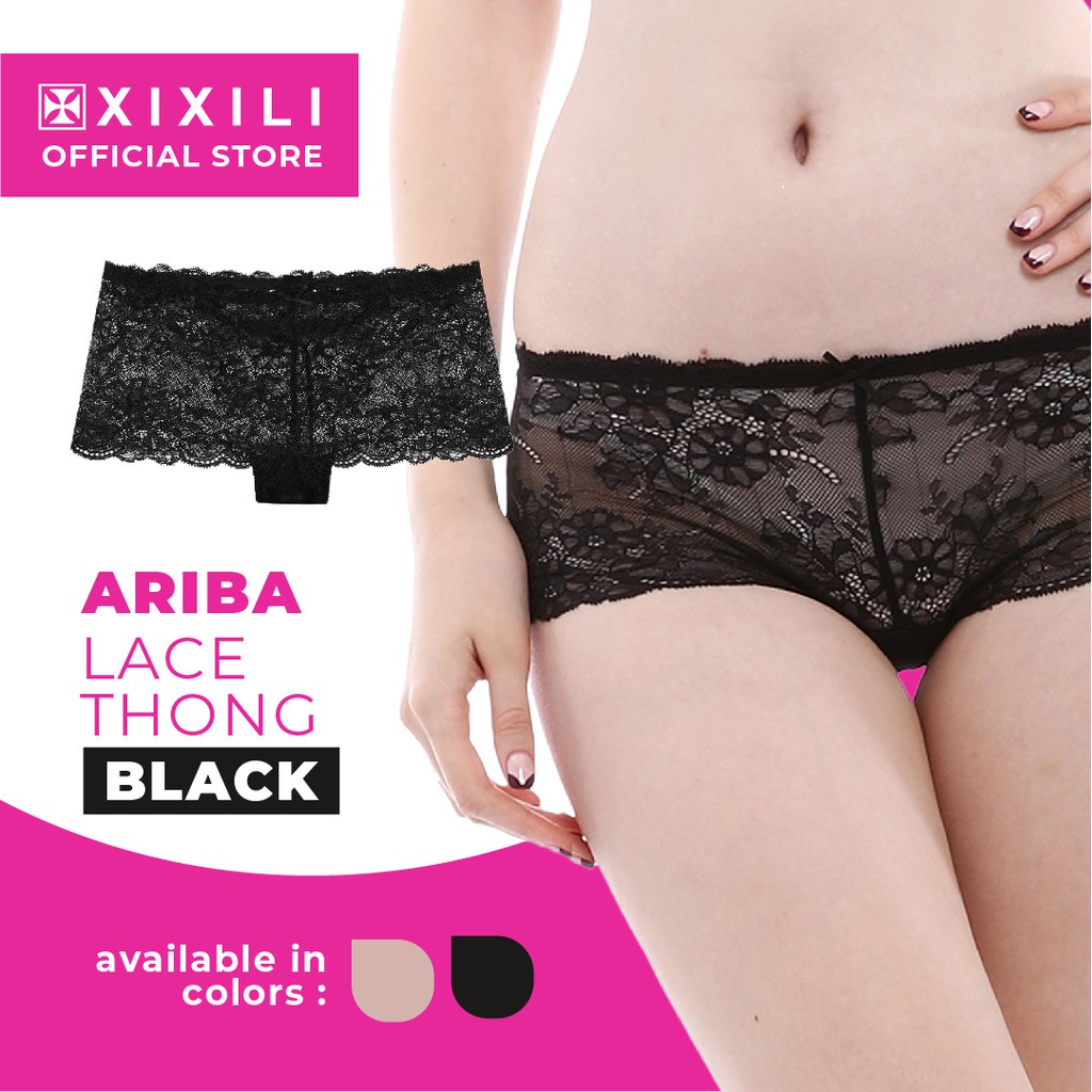 ariba lace thong - basics  XIXILI Lingerie Singapore