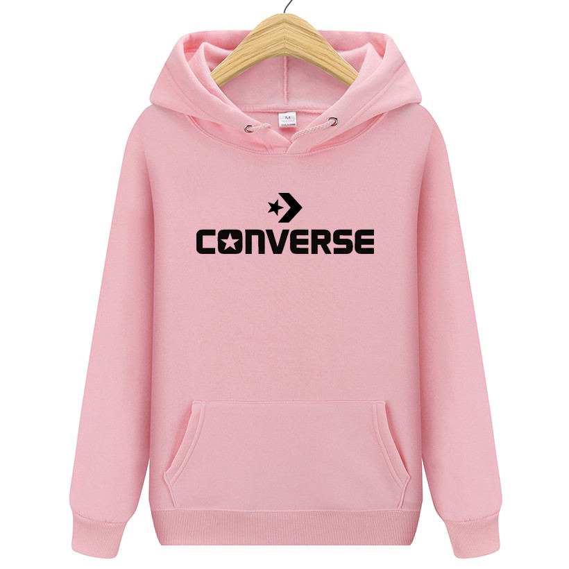 Jual JAKET HOODIE CONVERSE ALL STAR PINK KEREN BIG SIZE MURAH