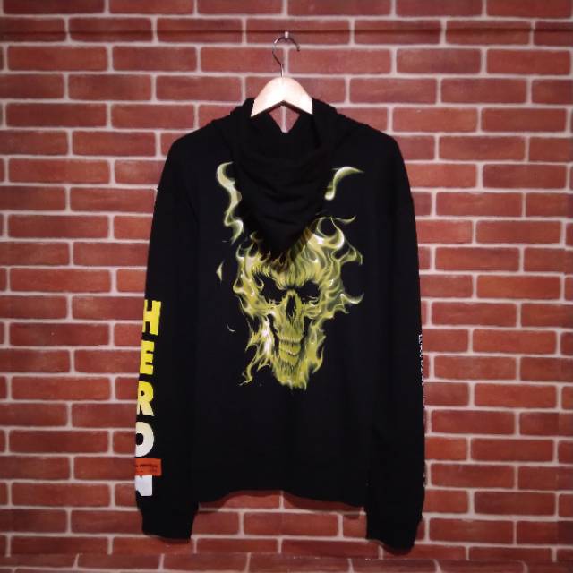 Heron preston outlet skull hoodie