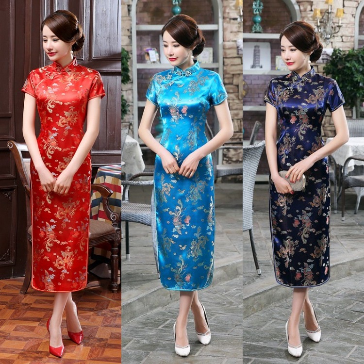 Dress cheongsam brokat sale