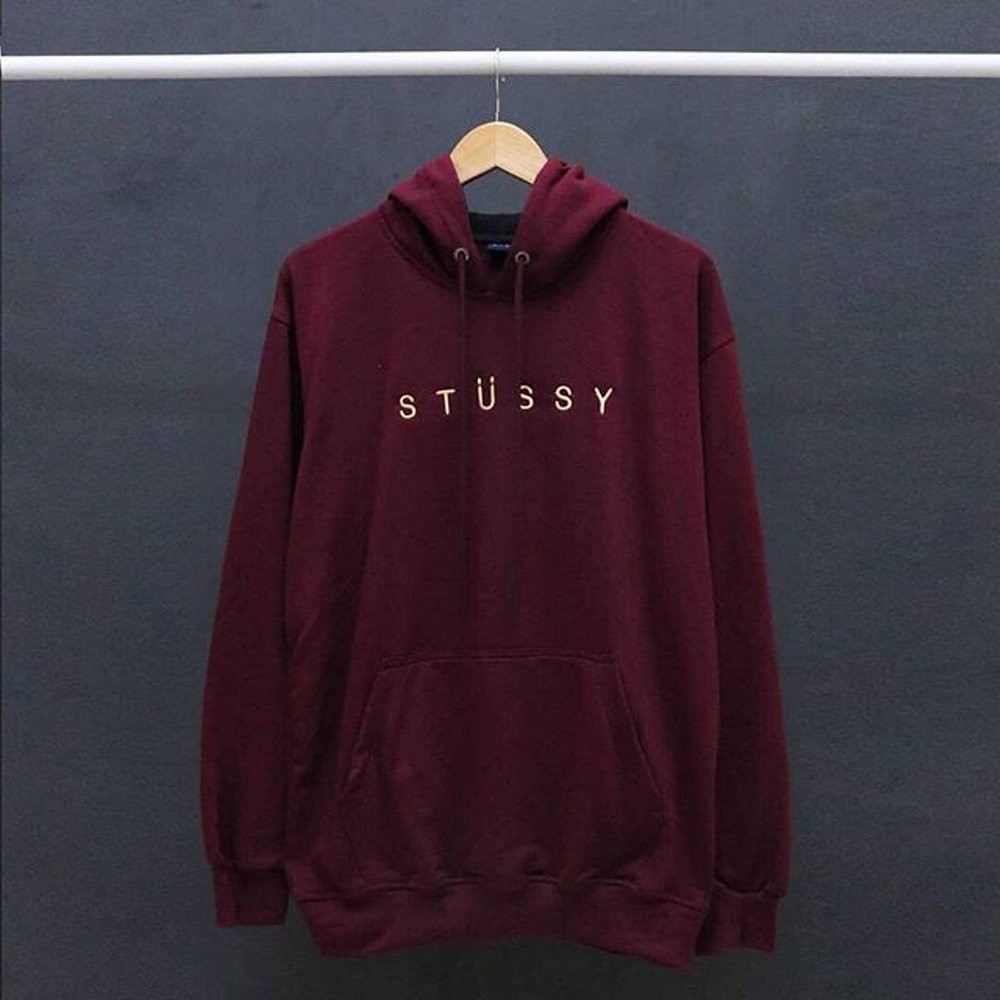 Sweater hoodie merah clearance maroon