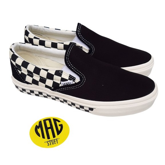 Vans checkerboard 2025 sidewall slip on