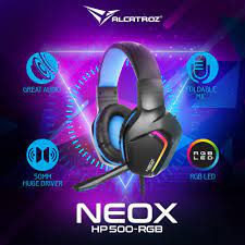 Alcatroz Neox HP500 RGB Wired Gaming Headphone with Foldable