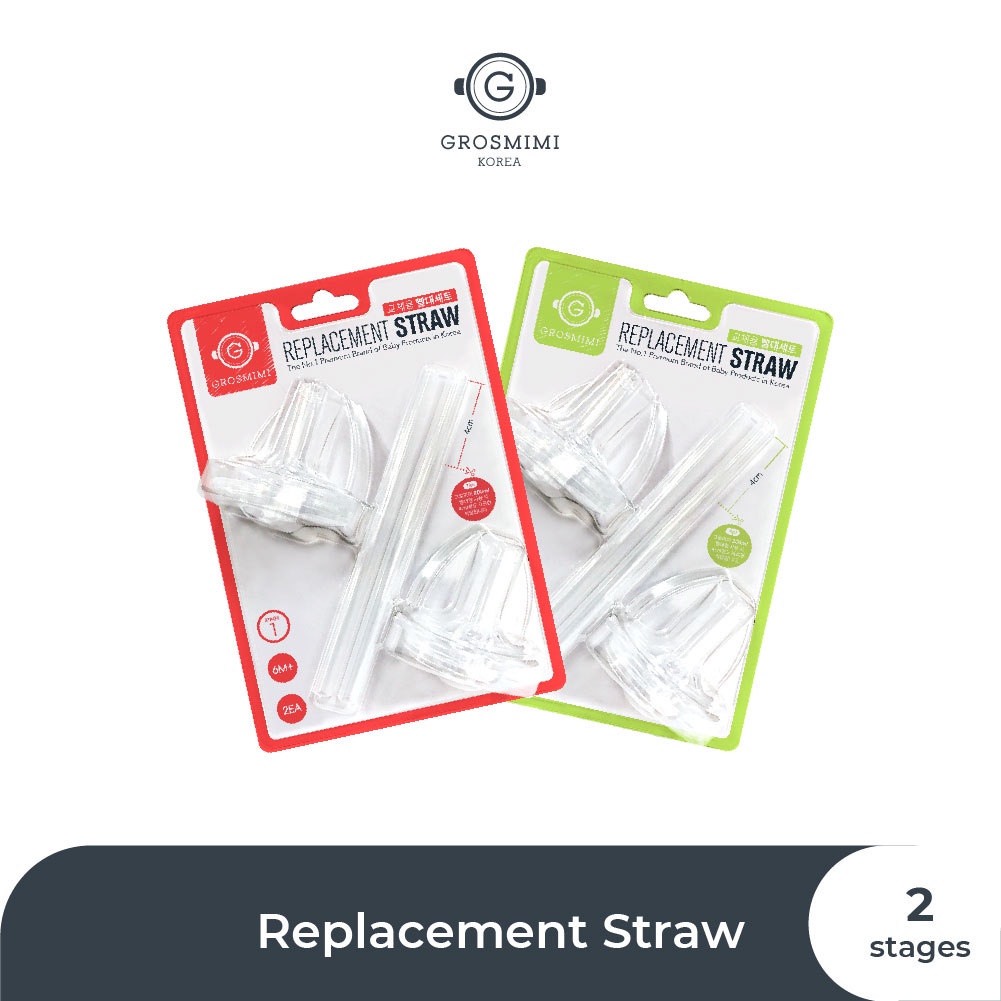 Grosmimi Replacement Straw Kit Stage 1 (6m+)