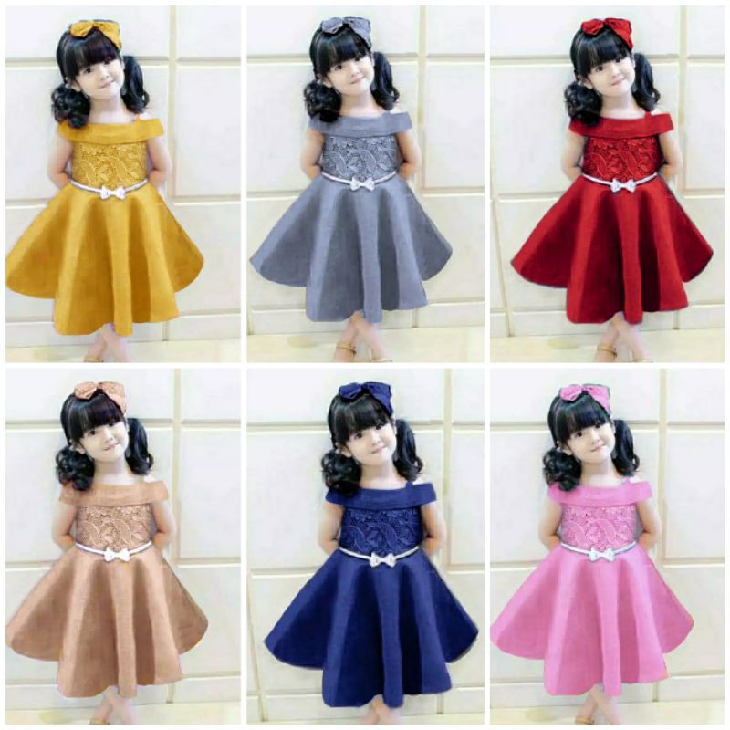 Dress brokat hotsell anak modern