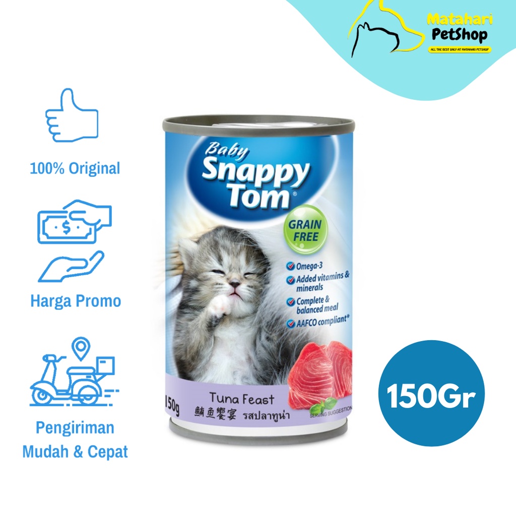 Jual Snappy Tom Baby Cat Wet Food Makanan Basah Kaleng Snappy Tom