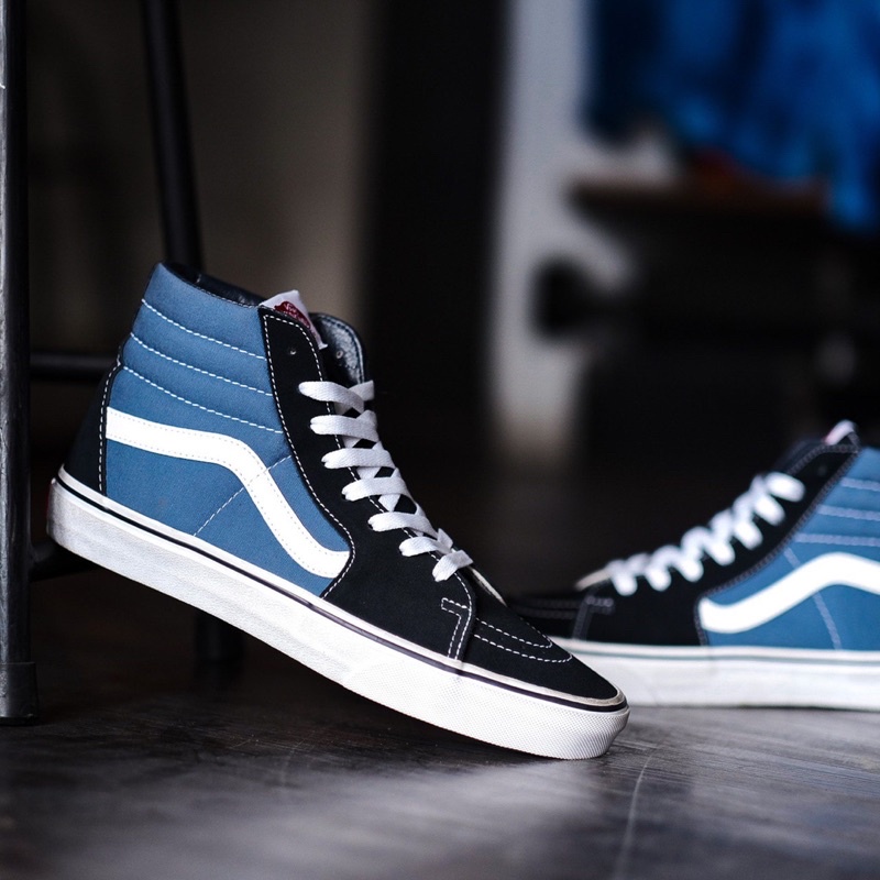 Sk8 hi vans clearance navy