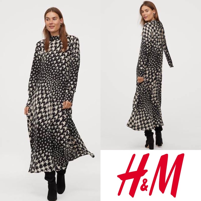 H&m hot sale houndstooth dress