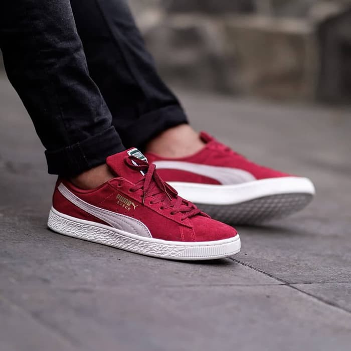 Puma hot sale suede merah