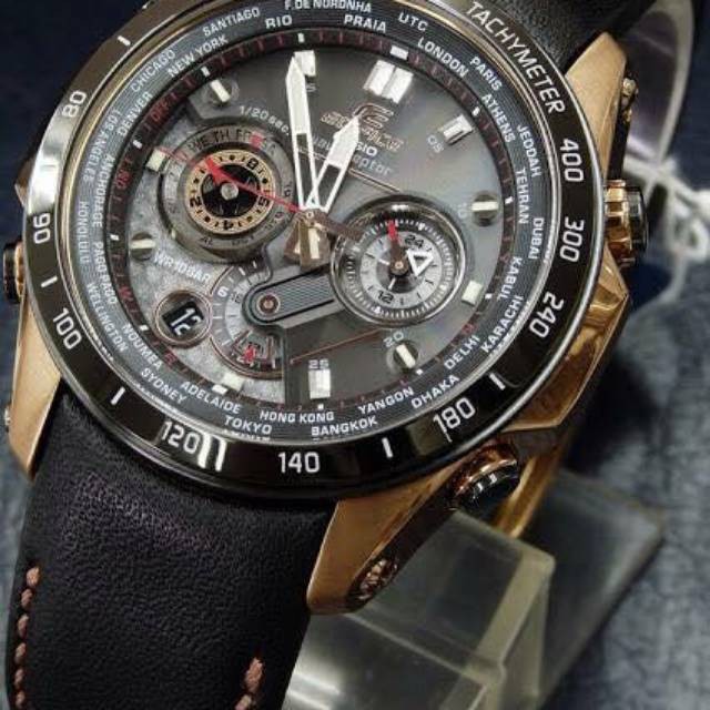 Jual 550rb d 4 7cm Casio Edifice EQW M1000 Leather Ori BM incl