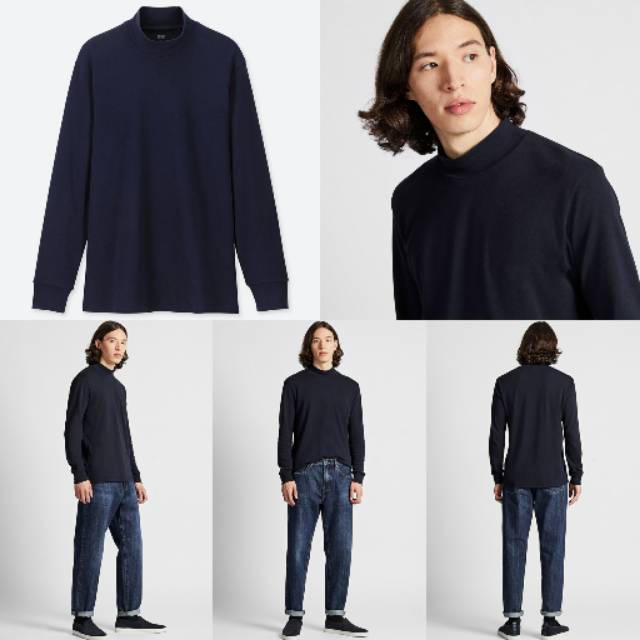 uniqlo soft touch mock neck