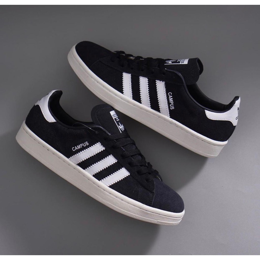 Adidas campus best sale suede black