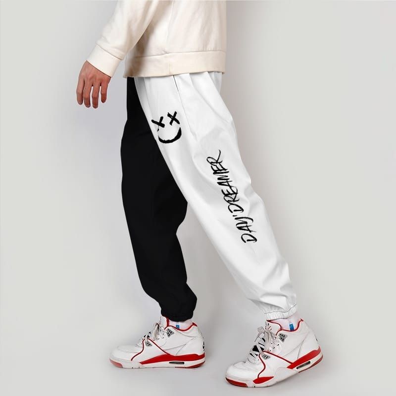 Zaful cartoon print two tone online sweatpants