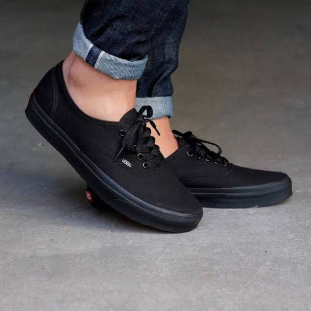 Jual vans outlet authentic full black